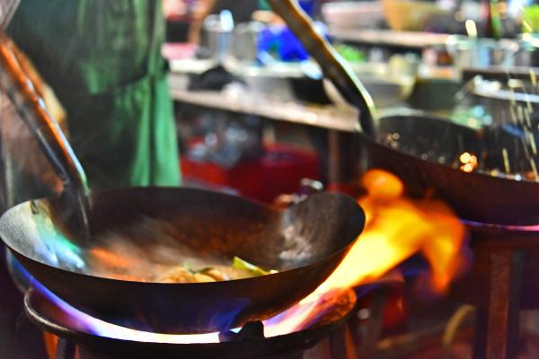 comida callejera china vendida en bangkok
