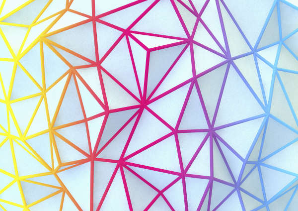 modello di rete astratto multicolore