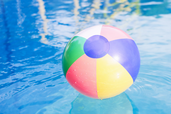 colorful beach ball water