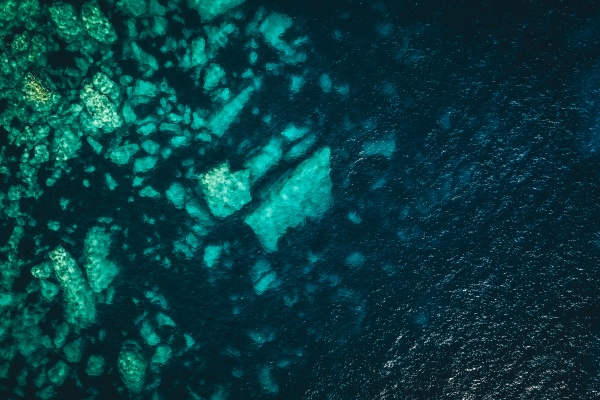 widok z lotu ptaka na podwodne