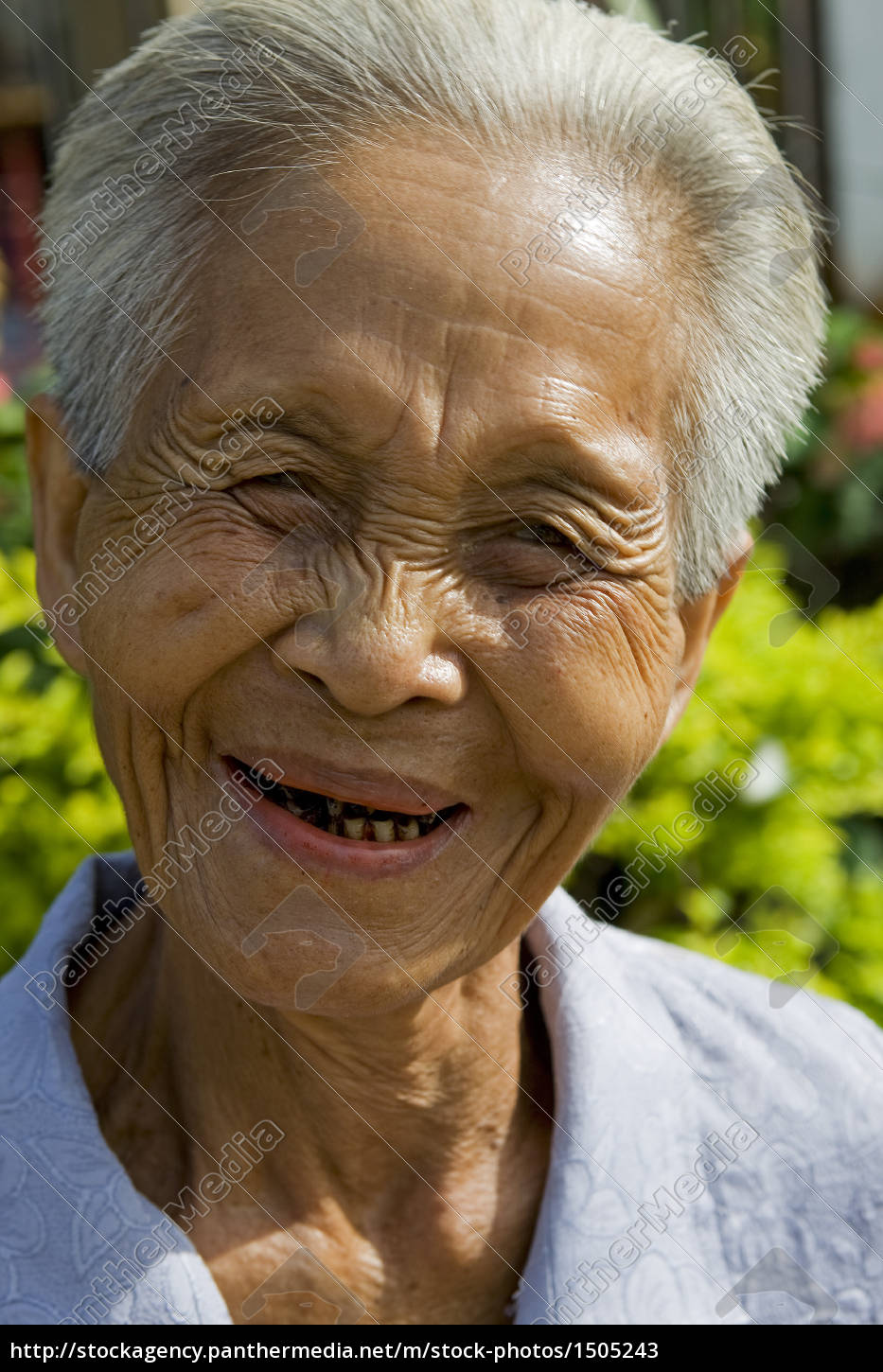 Portrait of an old Asian woman - Stock Photo #1505243