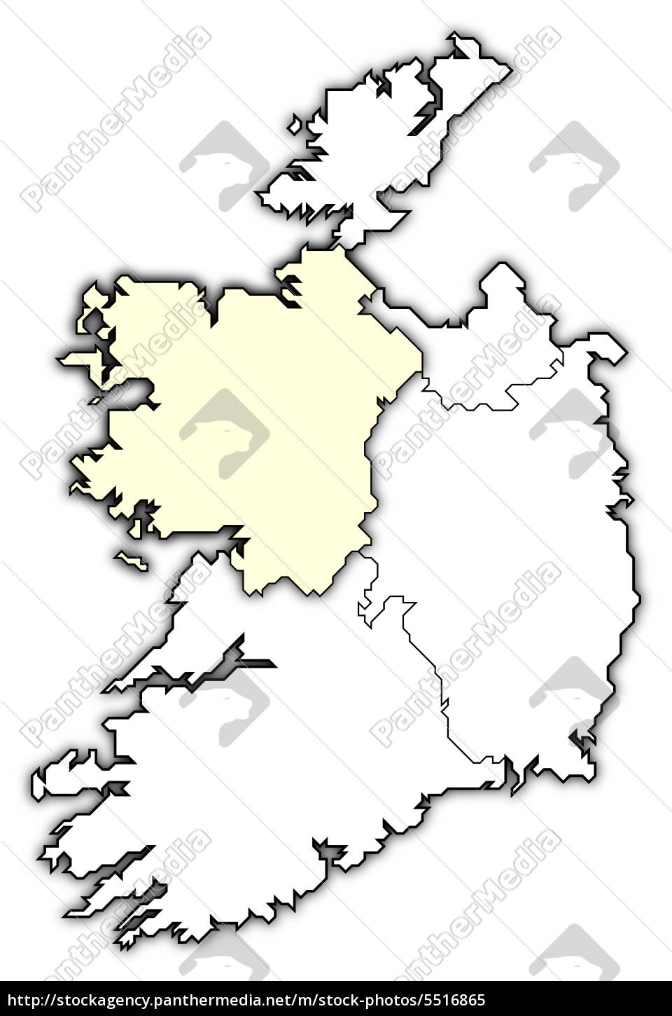 Map of Ireland Connacht highlighted - Royalty free image #5516865 ...