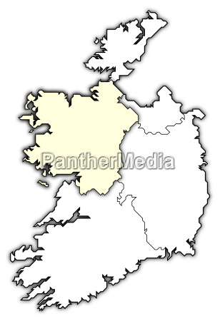 Map of Ireland Connacht highlighted - Royalty free image #5516865 ...