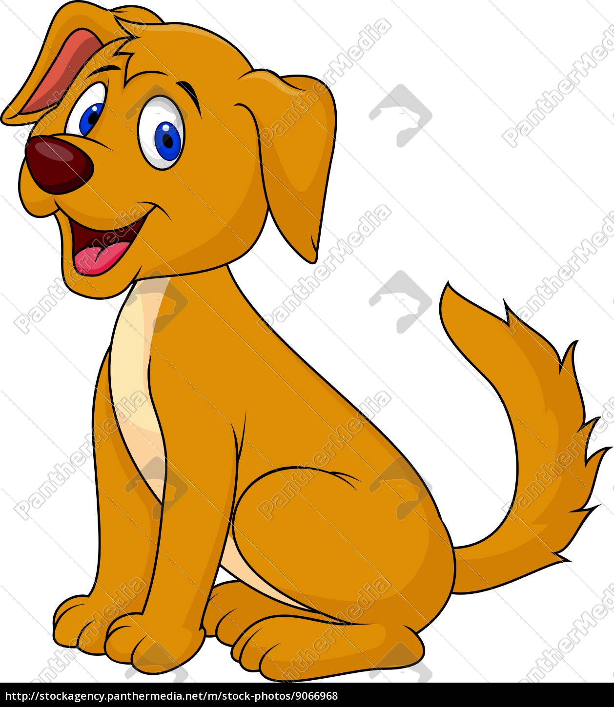 cut hund cartoon sitting - Lizenzfreies Bild 9066968 | Bildagentur  PantherMedia