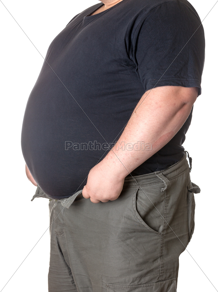 Fat man with a big belly - Royalty free image #9450678 | PantherMedia Stock  Agency