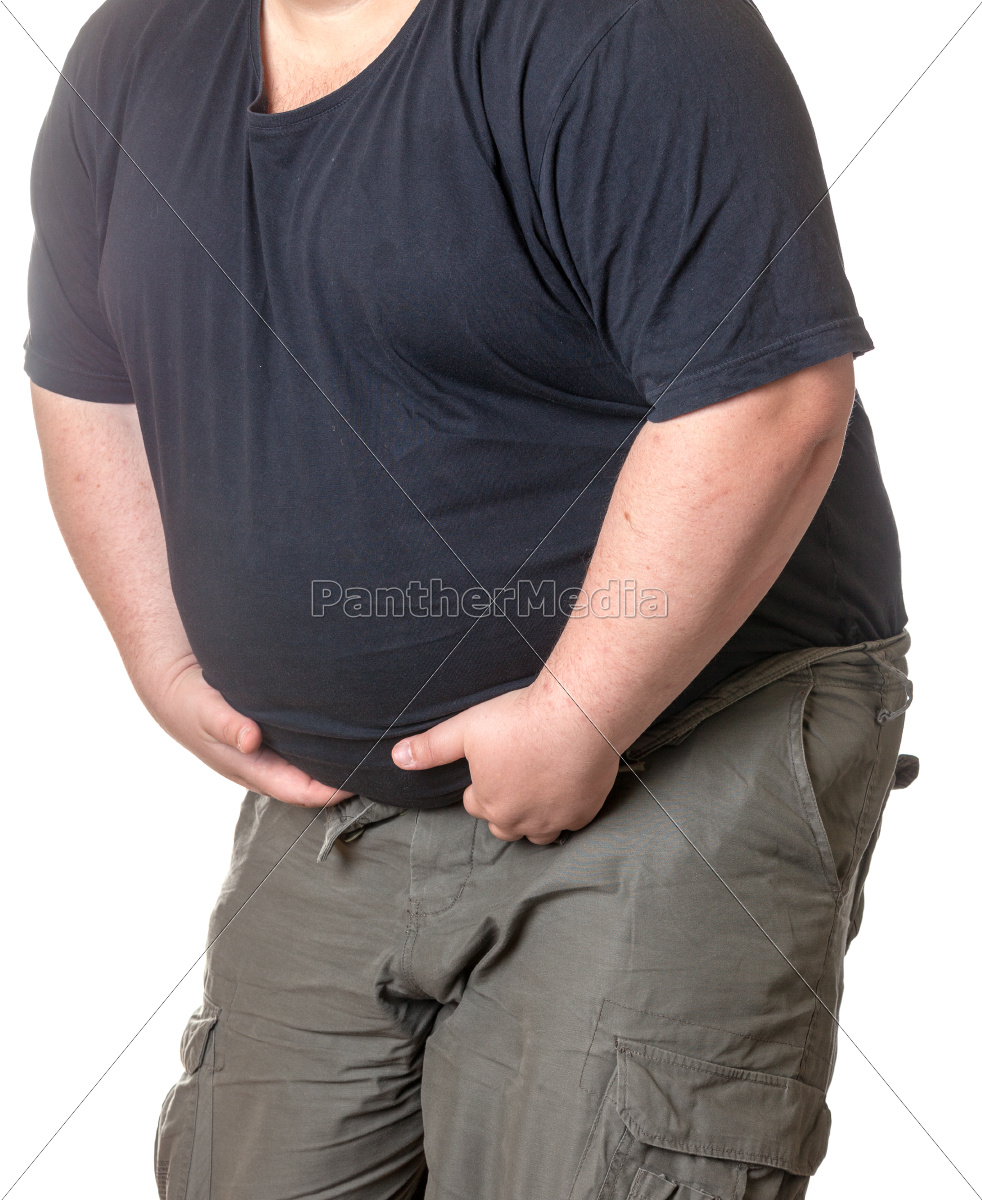 Fat man with a big belly - Stock image #9450682 | PantherMedia Stock Agency