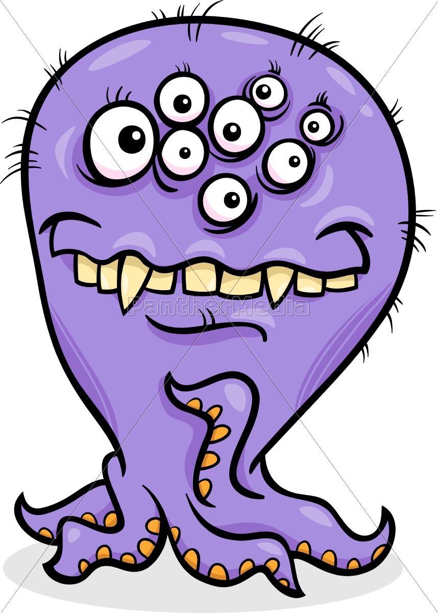 cartoon lustige monster illustration - Lizenzfreies Bild 9831488 |  Bildagentur PantherMedia