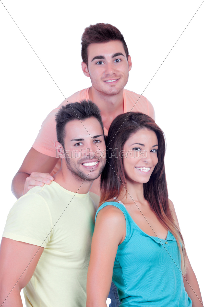 Chica guapa con dos chicos guapos - Stockphoto #9902152 | Agencia de stock  PantherMedia