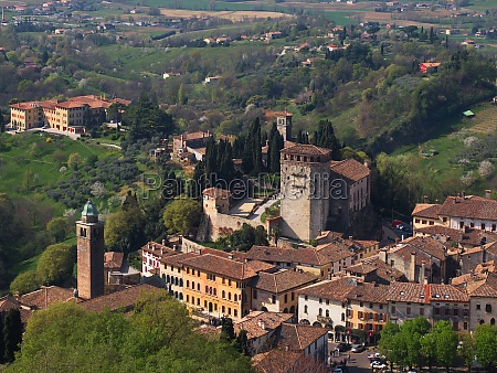 Bergst dfchen Asolo im Veneto Italien Lizenzfreies Bild