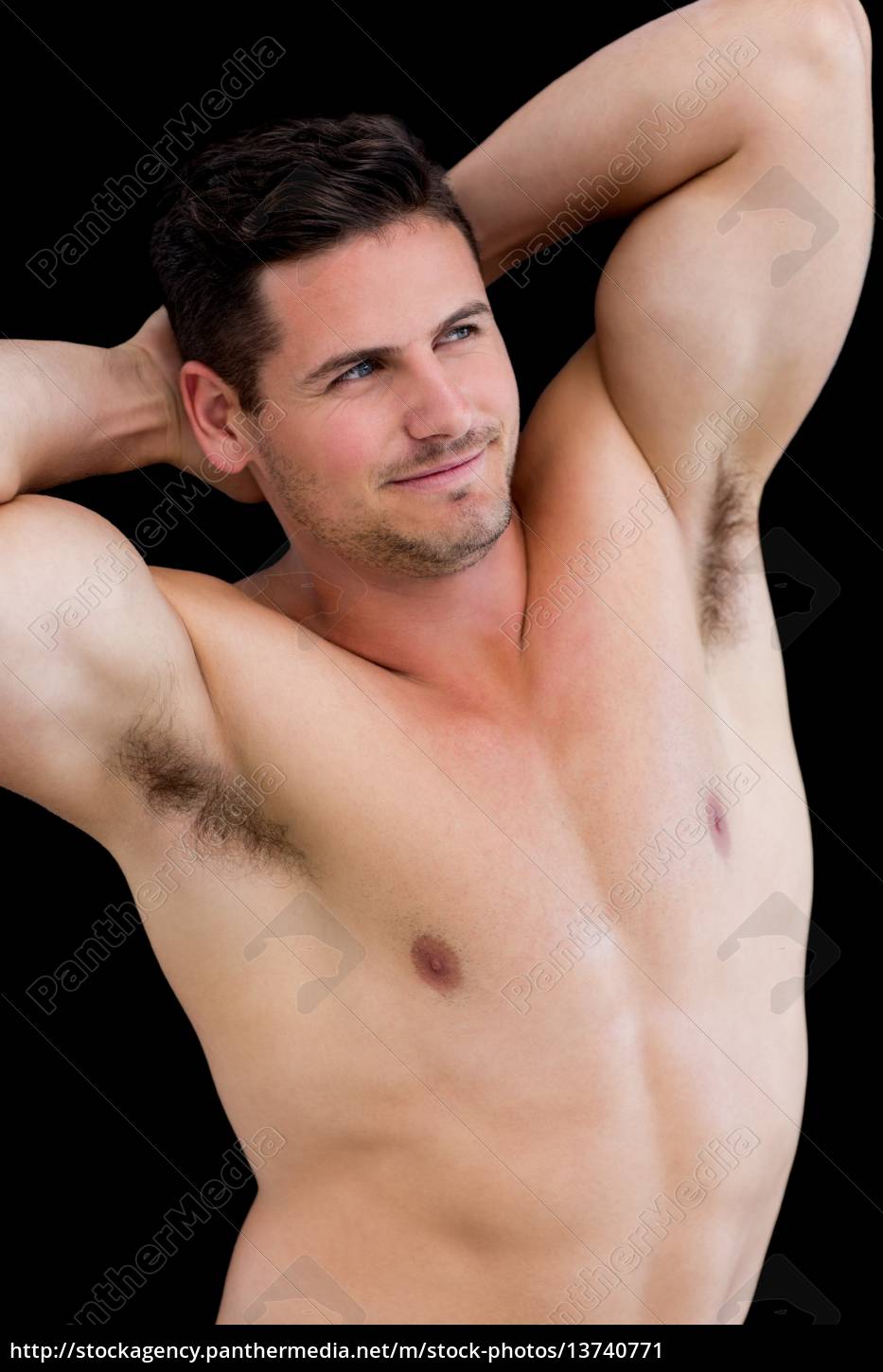 Retrato de un hombre musculoso sin camisa - Stockphoto #13740771 | Agencia  de stock PantherMedia