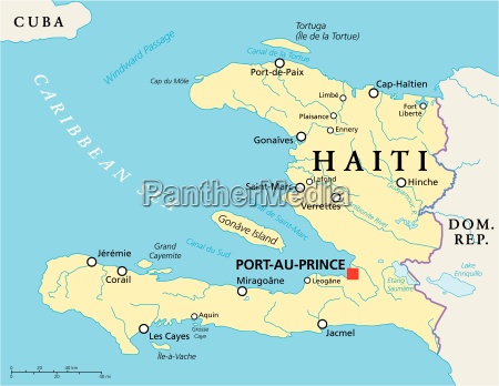 Haiti Political Map - Stock Photo #13977655 | PantherMedia Stock Agency