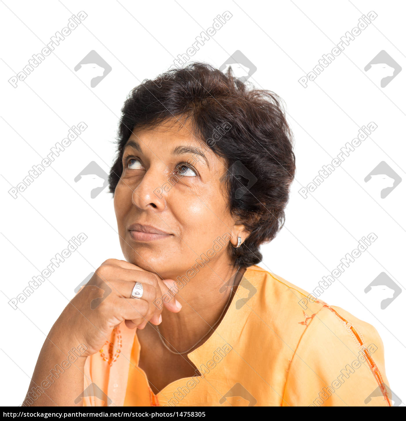 Indian mature woman thinking - Royalty free image #14758305 | PantherMedia  Stock Agency