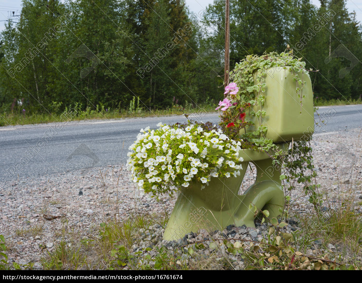 Sweden Lapland Norrbotten County toilet with - Lizenzfreies Bild ...