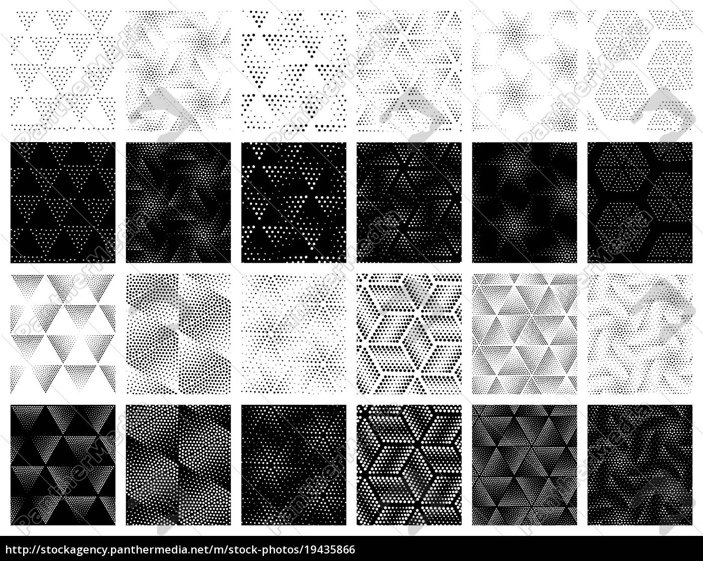 schwarz-weißes geometrisches Neo Memphis-Muster - Stockfoto #19435866