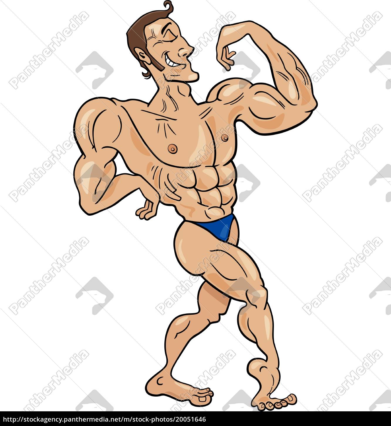 personagem de banda desenhada do bodybuilder - Stockphoto #20051646 | Banco  de Imagens Panthermedia