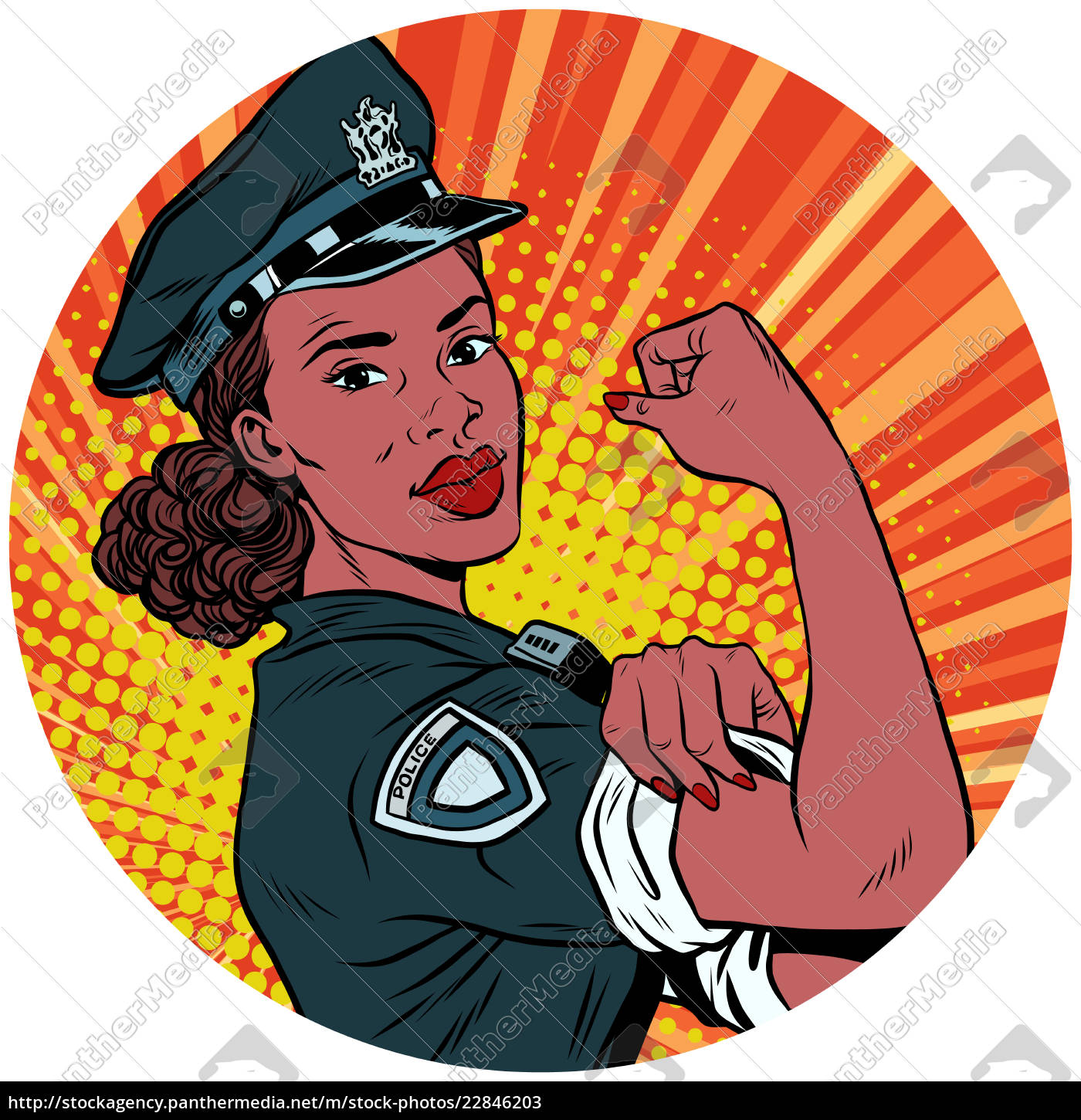 podemos fazê-lo mulher policial negra Africano avatar - Stockphoto  #22846203 | Banco de Imagens Panthermedia