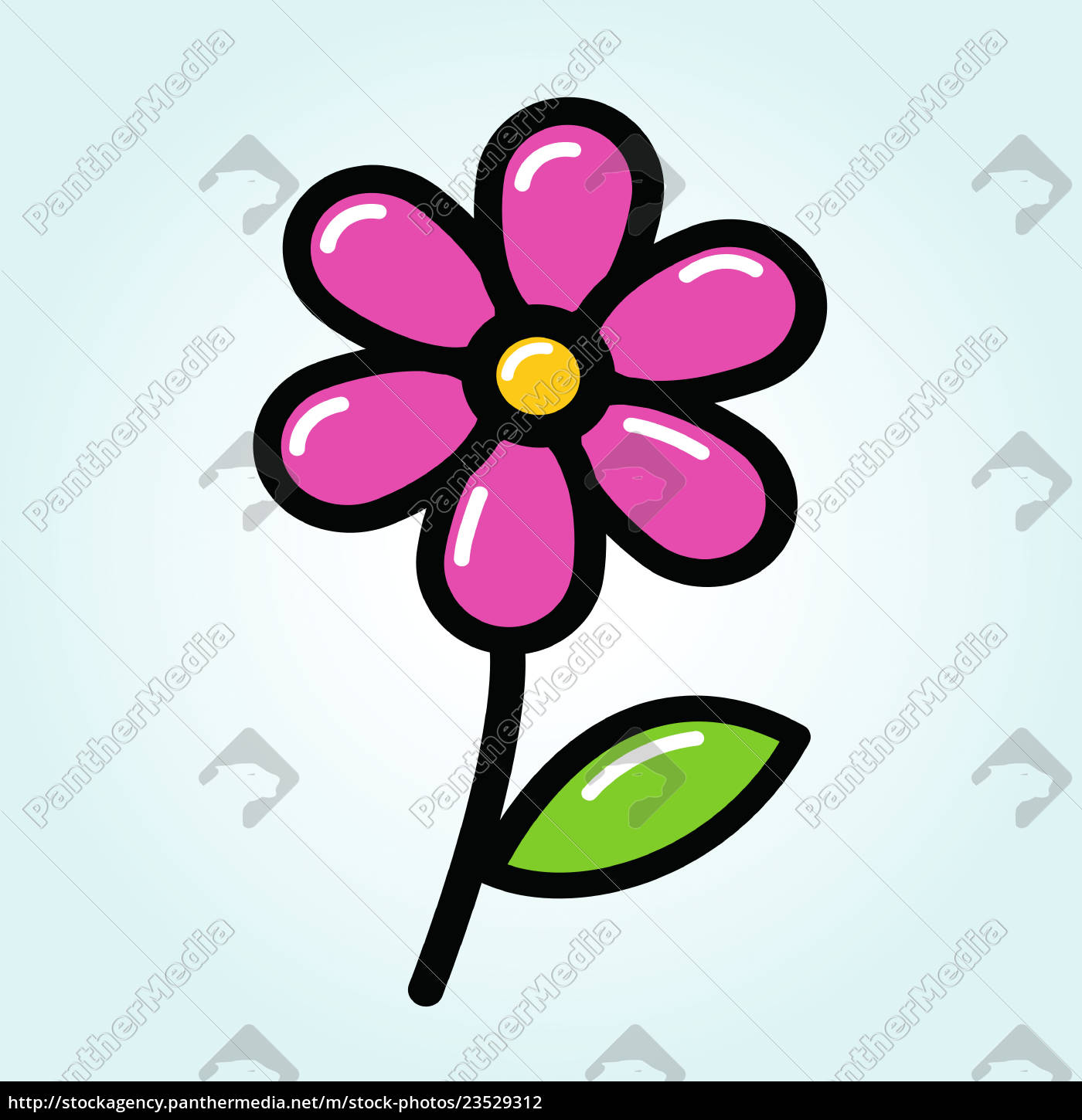 conceito de desenho de flores rosa - Stockphoto #23529312