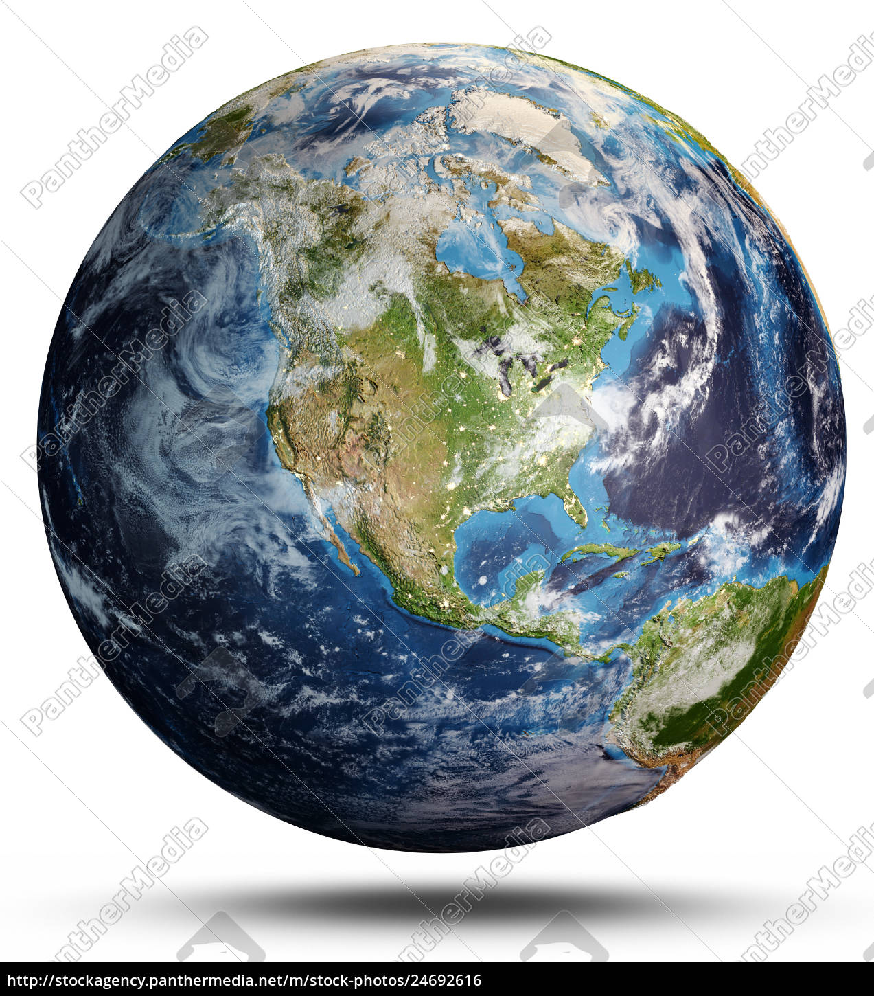 Planet Erde aus dem All. 3D-Rendering - Lizenzfreies Bild 24692616 |  Bildagentur PantherMedia