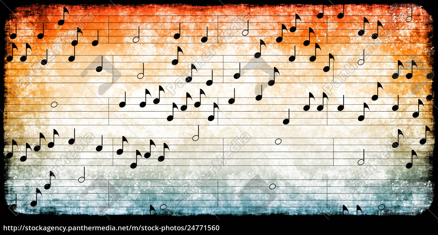 Musiknoten Hintergrund - Lizenzfreies Bild 24771560 | Bildagentur  PantherMedia