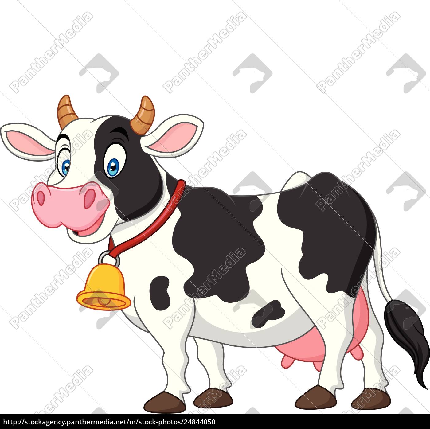 Cartone animato mucca felice - Stockphoto #24844050 | Comprate Immagini RF  da Panthermedia