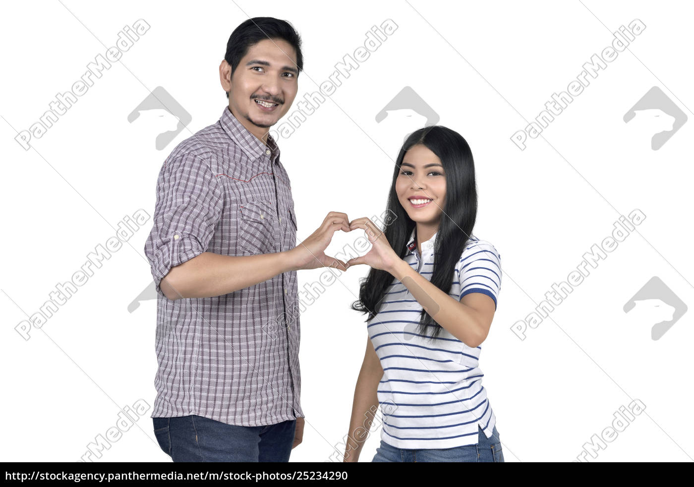 retrato de pareja asiática en el amor haciendo la - Stockphoto #25234290 |  Agencia de stock PantherMedia