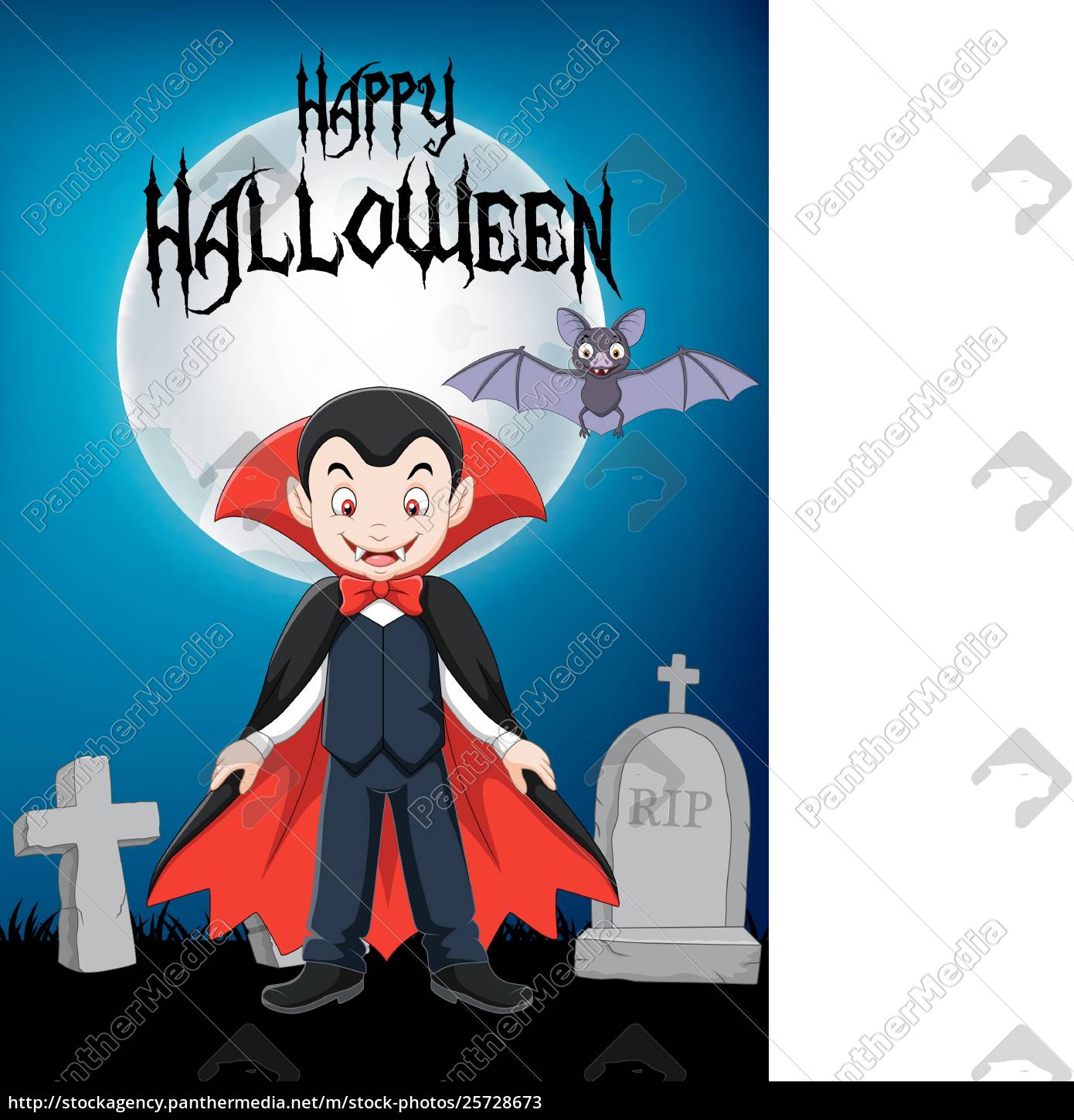 Vampiro de dibujos animados con fondo de Halloween - Foto de archivo  #25728673 | Agencia de stock PantherMedia