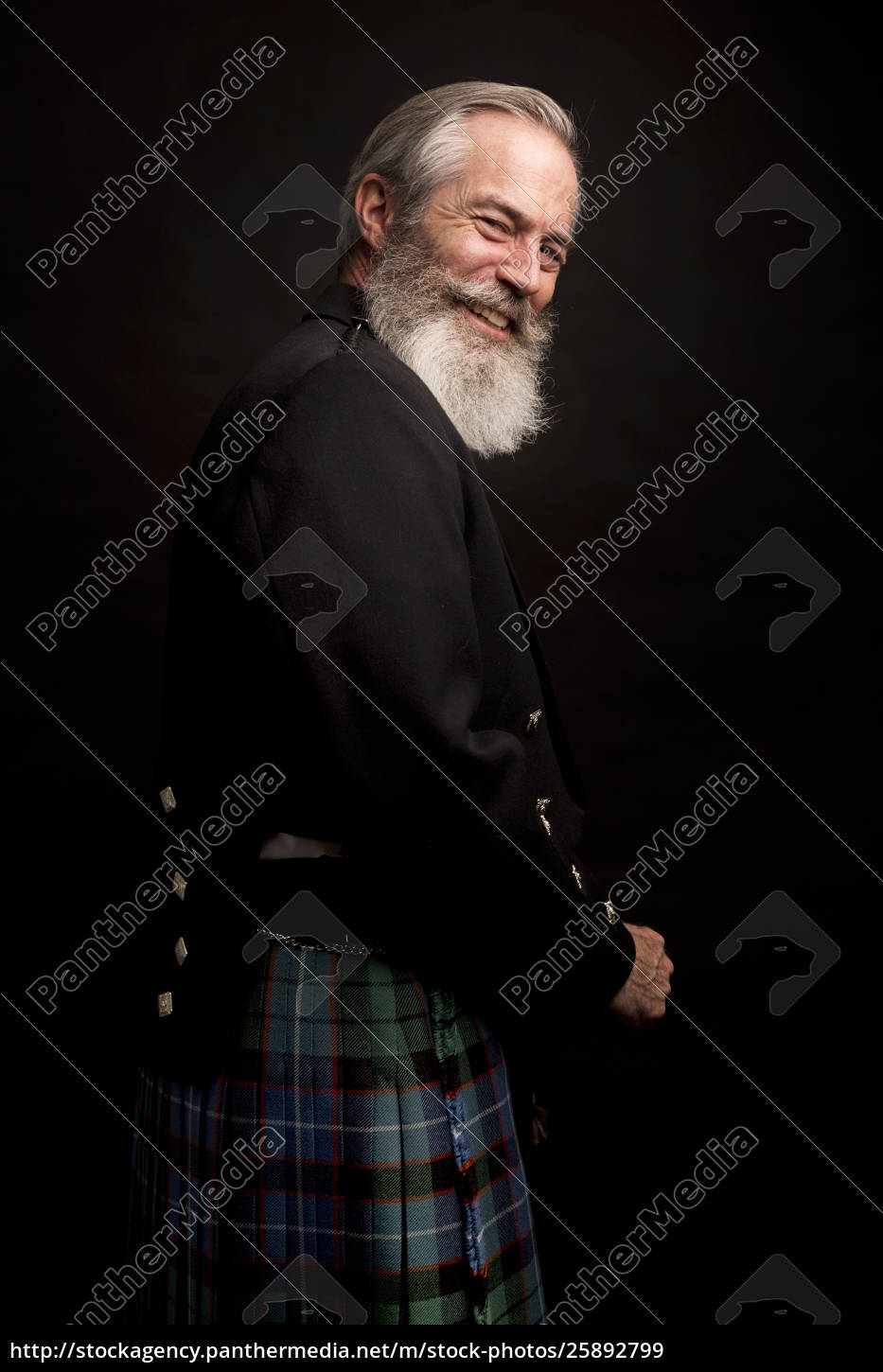 mature male model wearing kilt with grey hairstyle and - Royalty free image  #25892799 | PantherMedia Stock Agency