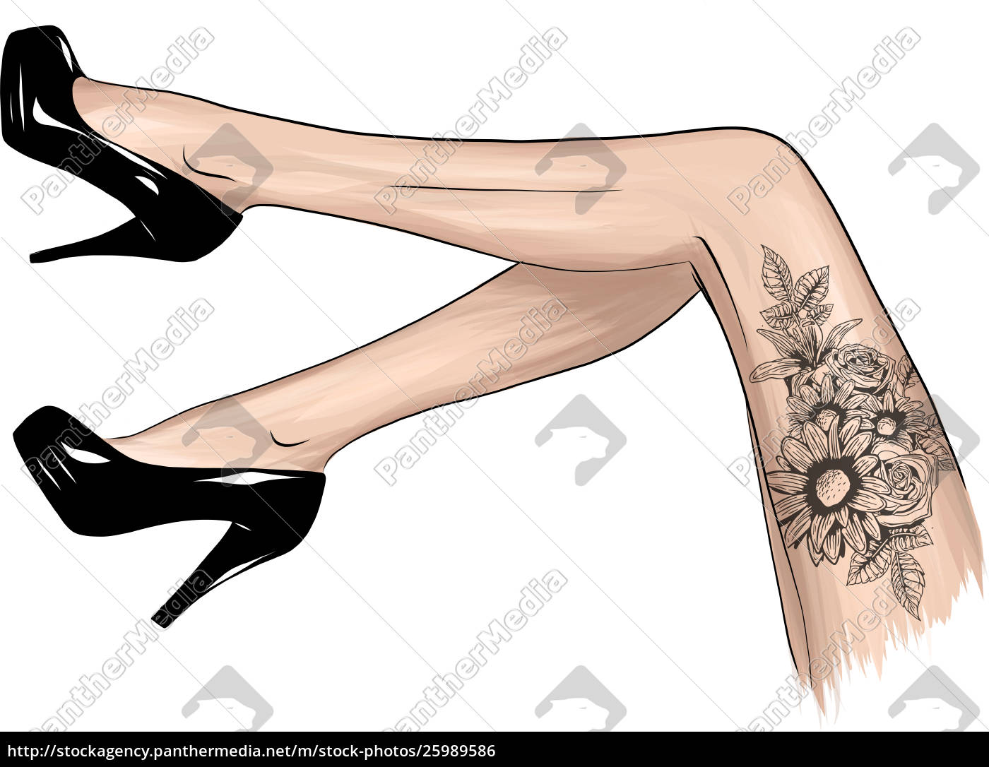 chicas vectoriales con tacones altos. ilustración de - Stockphoto #25989586  | Agencia de stock PantherMedia