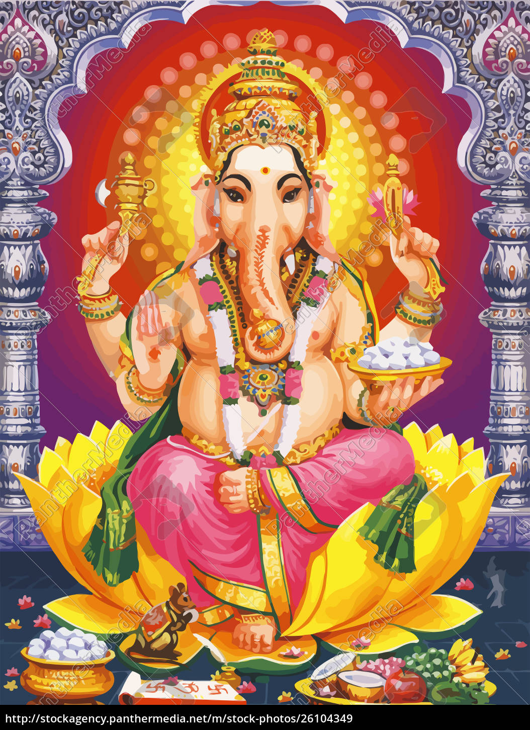 Ganesha hindu Tempel Herr Glaube Mythos segnen Gott - Lizenzfreies Bild  26104349 | Bildagentur PantherMedia