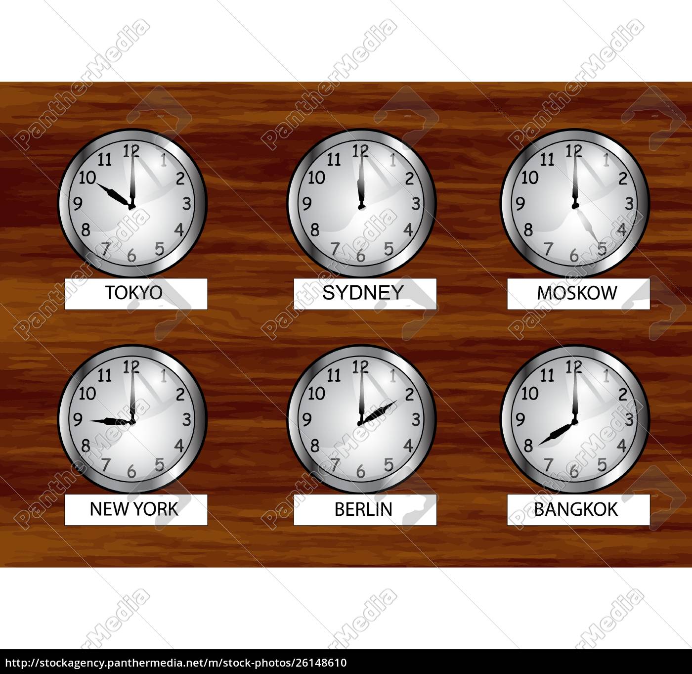 el reloj mundial Stockphoto 26148610 Agencia de stock PantherMedia