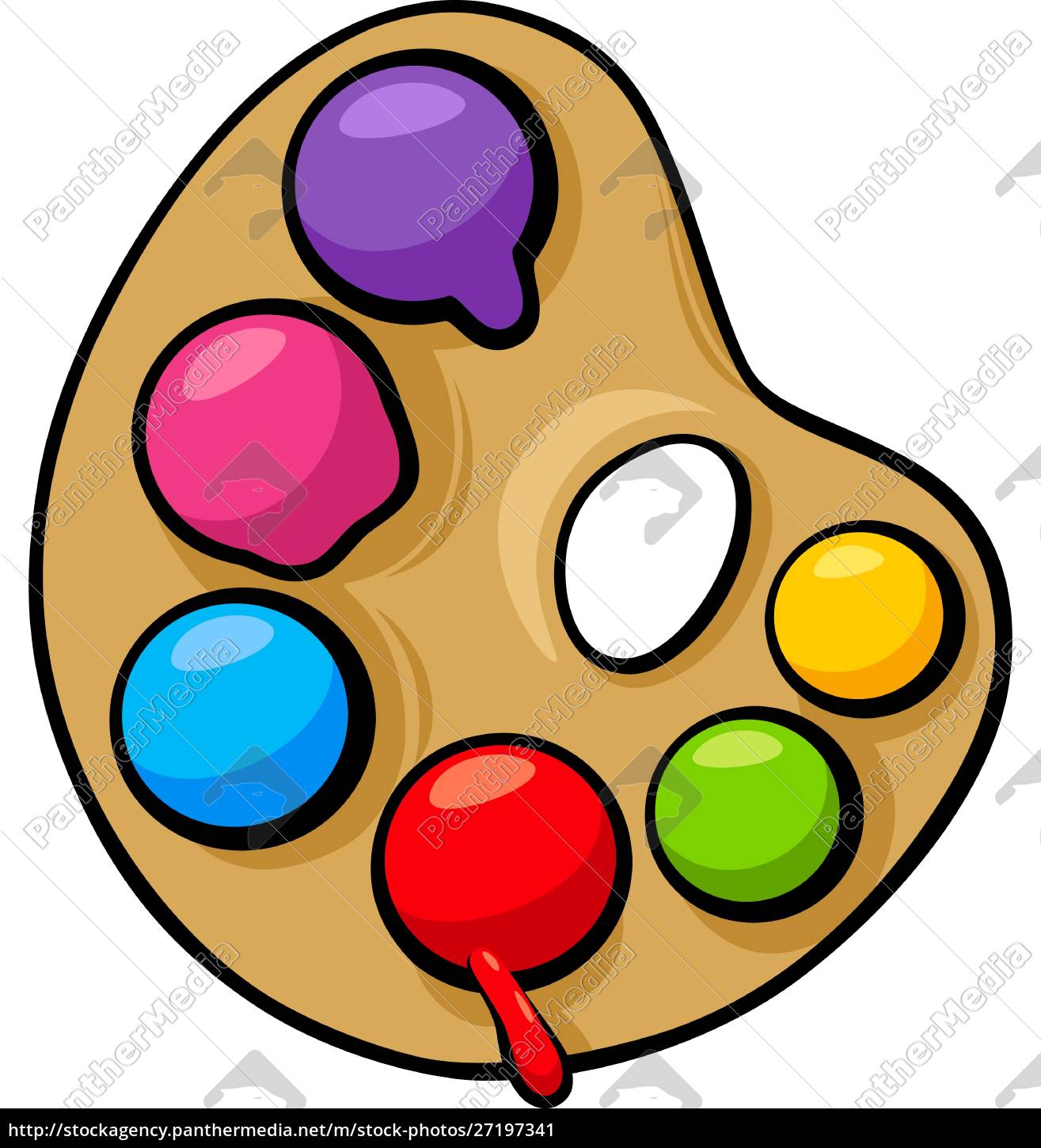 Künstlerpalette mit Farben ClipArt Cartoon - Lizenzfreies Bild 27197341 |  Bildagentur PantherMedia