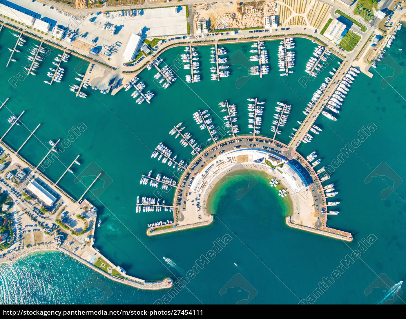 Aerial view of Sukosan marina near zadar Croatia. - Stock Photo ...