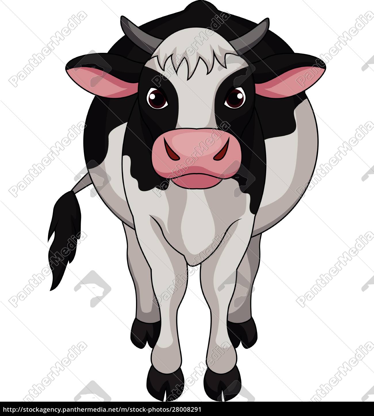 Carino cartone animato mucca - Stockphoto #28008291 | Comprate Immagini RF  da Panthermedia