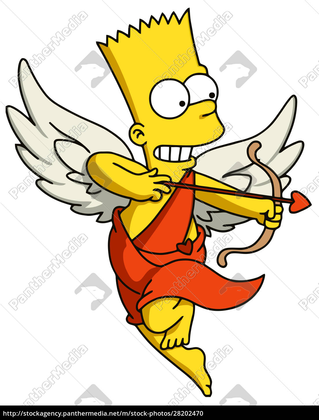 Bart The Simpsons cupido anjo do amor ilustração - Rights-managed imagem  #28202470 | Banco de Imagens Panthermedia