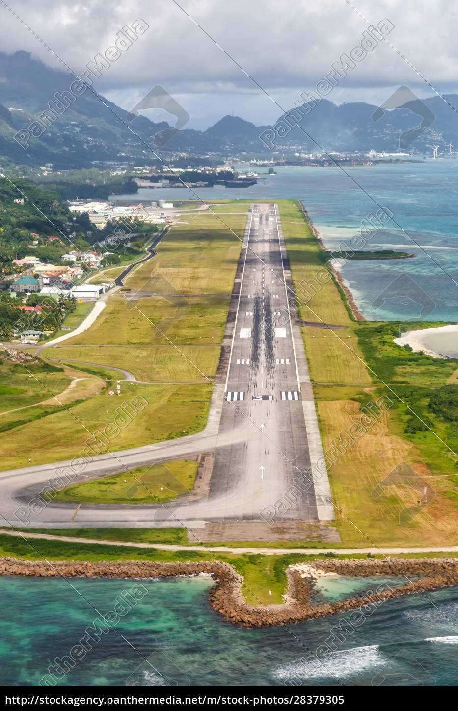 Mahe Seychelles Airport Runway SEZ aerial view - Stock Photo 28379305 |  PantherMedia Stock Agency