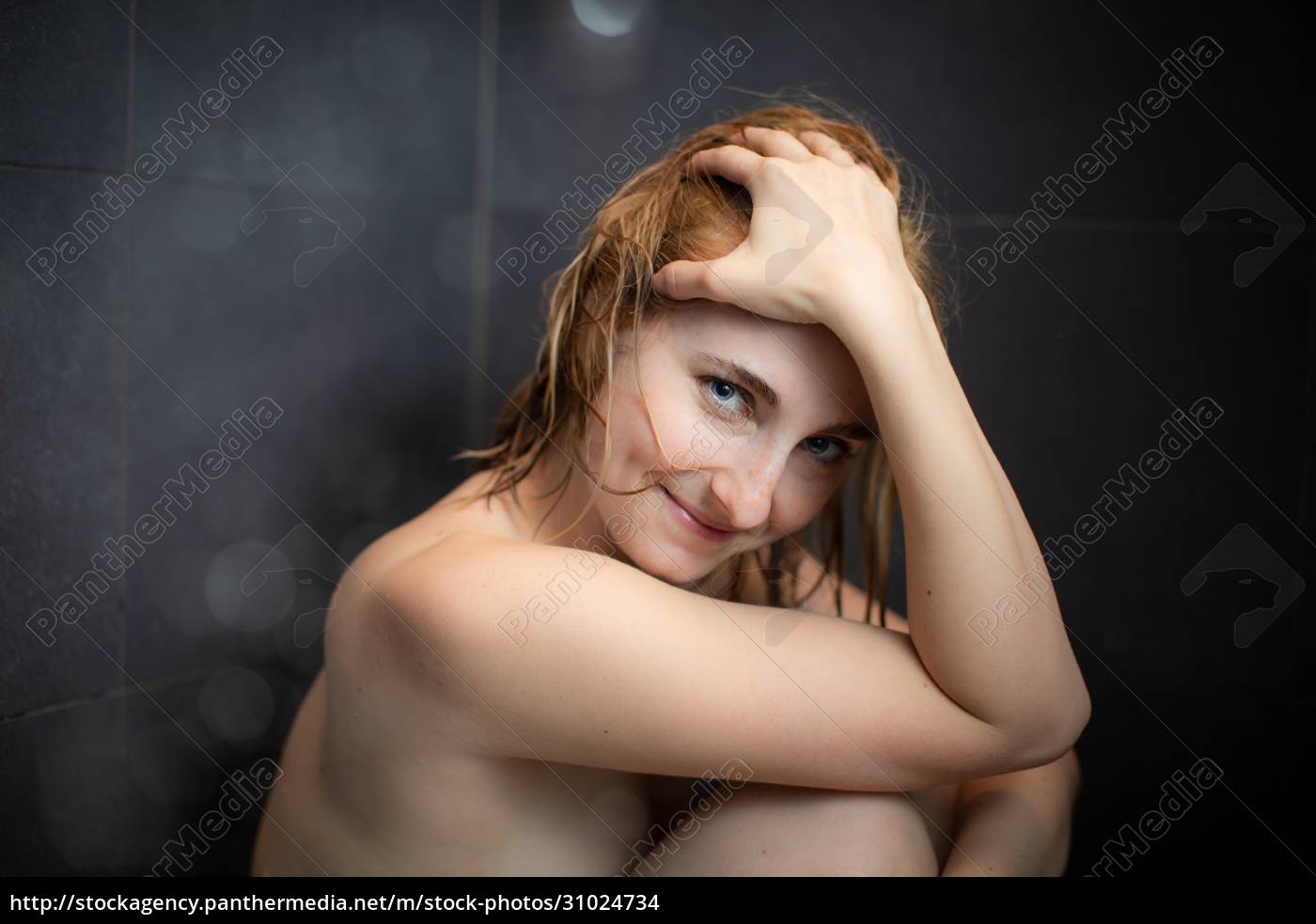 Pretty young woman taking a long hot shower washing - Royalty free image  #31024734 | PantherMedia Stock Agency